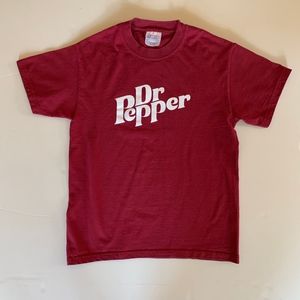 Dr Pepper Logo Graphic Tee Red Men's Size Small